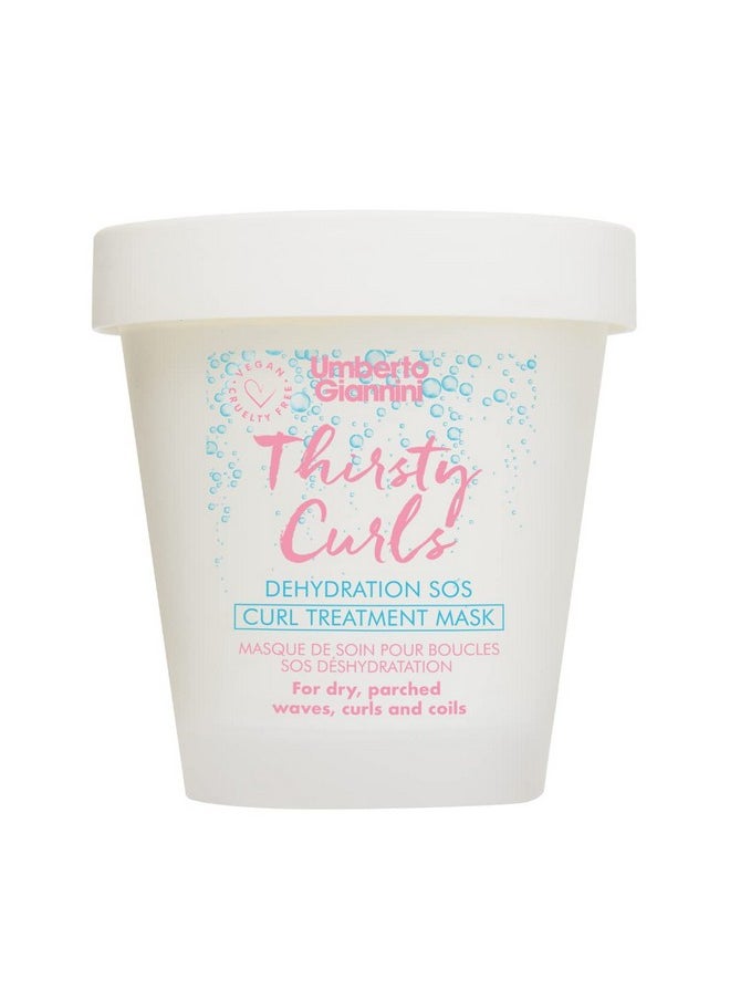 Umberto Giannini Thirsty Curls Treatment Mask 6.7 fl Oz - Deep Conditioning Hair Mask for Dry & Dehydrated 2a-4c Curly, Wavy & Coily Hair - Vegan & Cruelty-Free - Silicone, Sulfate & Paraben Free