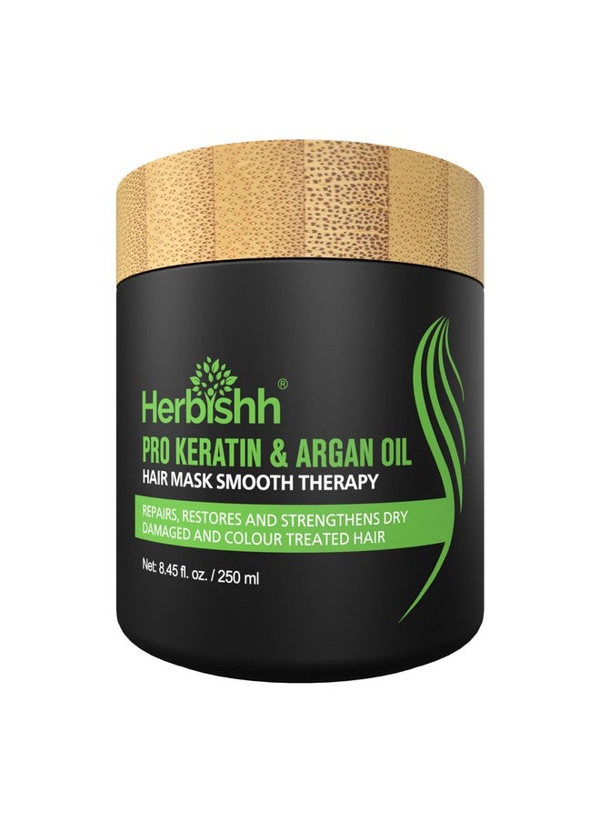 Herbishh Argan Hair Mask-Deep Conditioning & Hydration For Healthier Looking Hair for very Dry, Weak, Stressed Out Hair, No Sulphates, No Parabens