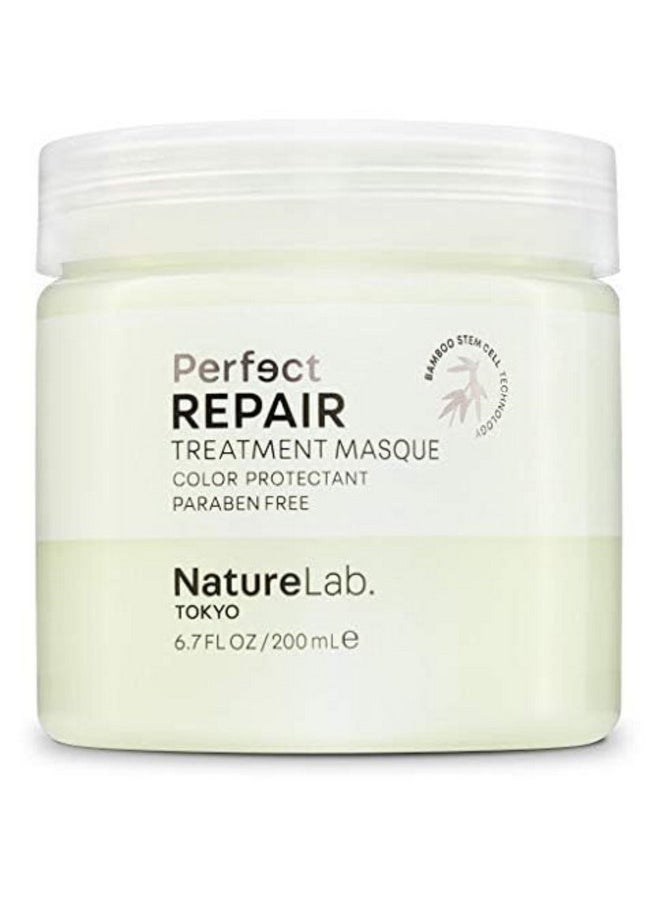 NATURELAB. TOKYO Perfect Repair Treatment Masque: Heat and Color Protection, Hair Mask Treatment to Strengthen and Repair Dull, Damaged, Brittle Hair I 6.7 FL OZ / 200ml