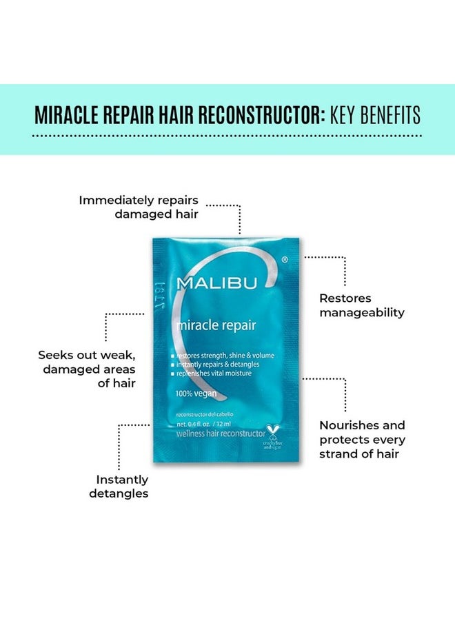 Malibu C Mini Malibu Rehab Hard Water Wellness - Contains 2 Remedy Packets - At-Home Hair Reconstructor and Mineral Removal Remedy - Sulfate Free Hair Care