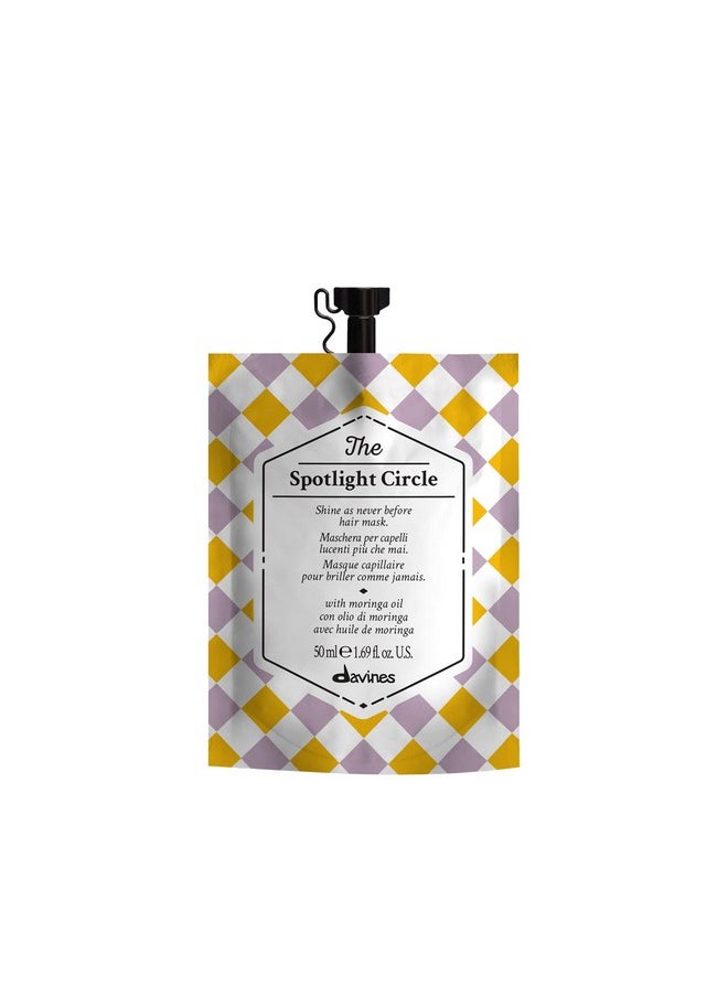 Davines The Spotlight Circle, Shine Enhancing Mask For Dull Hair, Boost Style Weightlessly, 1.69 fl. oz.