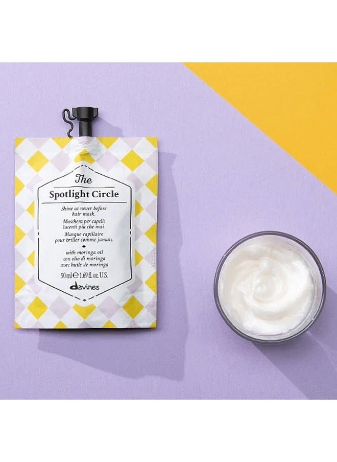 Davines The Spotlight Circle, Shine Enhancing Mask For Dull Hair, Boost Style Weightlessly, 1.69 fl. oz.