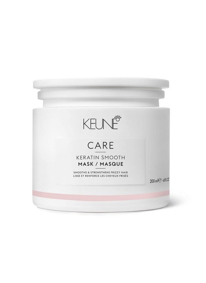 Keune Care Keratin Smooth Mask, Deep Conditioning & Repairing Treatment for Frizz-Prone Hair, 6.8 Fl Oz