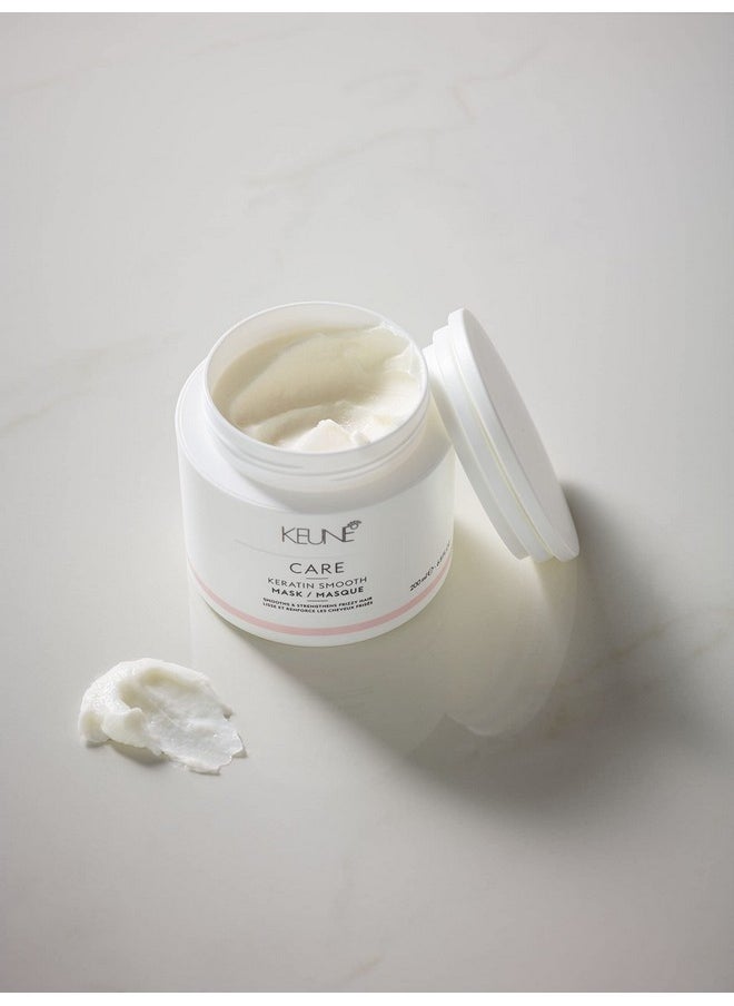 Keune Care Keratin Smooth Mask, Deep Conditioning & Repairing Treatment for Frizz-Prone Hair, 6.8 Fl Oz