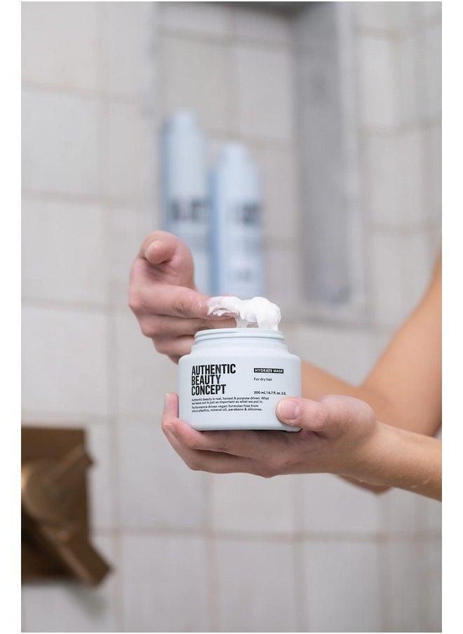 Authentic Beauty Concept Hydrate Mask | Hydrating Hair Mask For Normal To Dry or Curly Hair | Intense Moisturizing Treatment | Vegan & Cruelty-free | Silicone-free | 6.7 fl. oz.