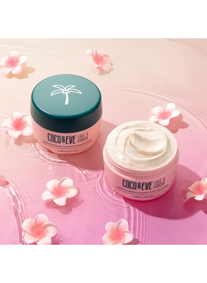 Coco & Eve Like a Virgin Hair Masque - Coconut & Fig Hair Mask for Dry Damaged hair with Shea Butter & Argan Oil for Hair Repair & Hydration | Deep Conditioning Mask Hair Treatment (212 ml)