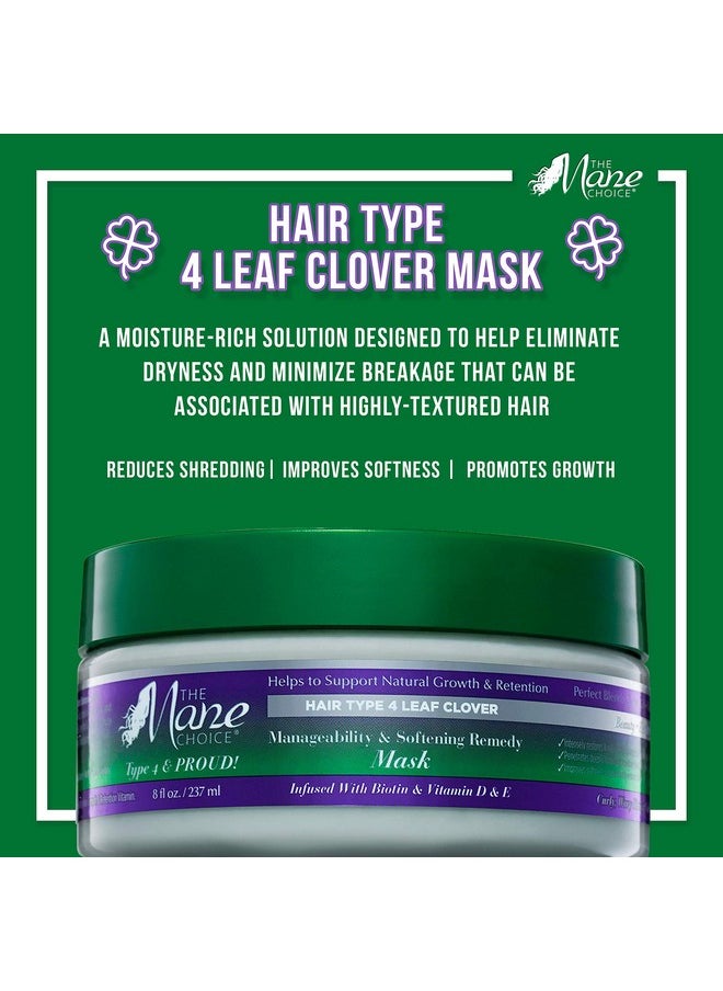 The Mane Choice - Hair Type 4 Leaf Clover: Manageability & Softening Remedy Mask,8 Fl Oz (Pack of 1)