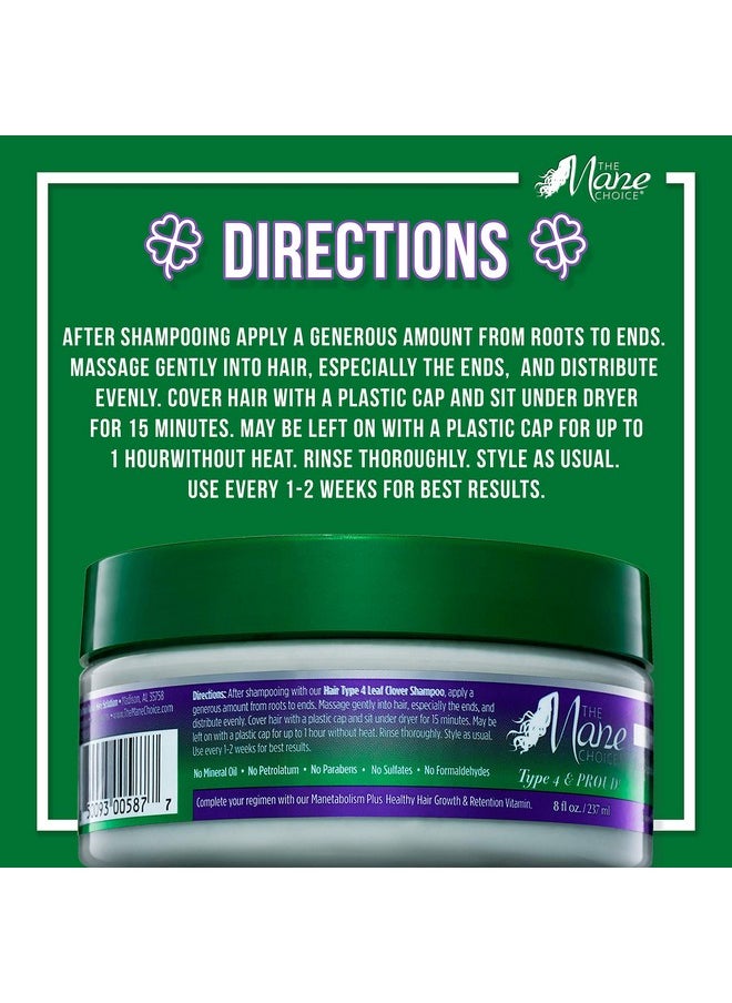 The Mane Choice - Hair Type 4 Leaf Clover: Manageability & Softening Remedy Mask,8 Fl Oz (Pack of 1)