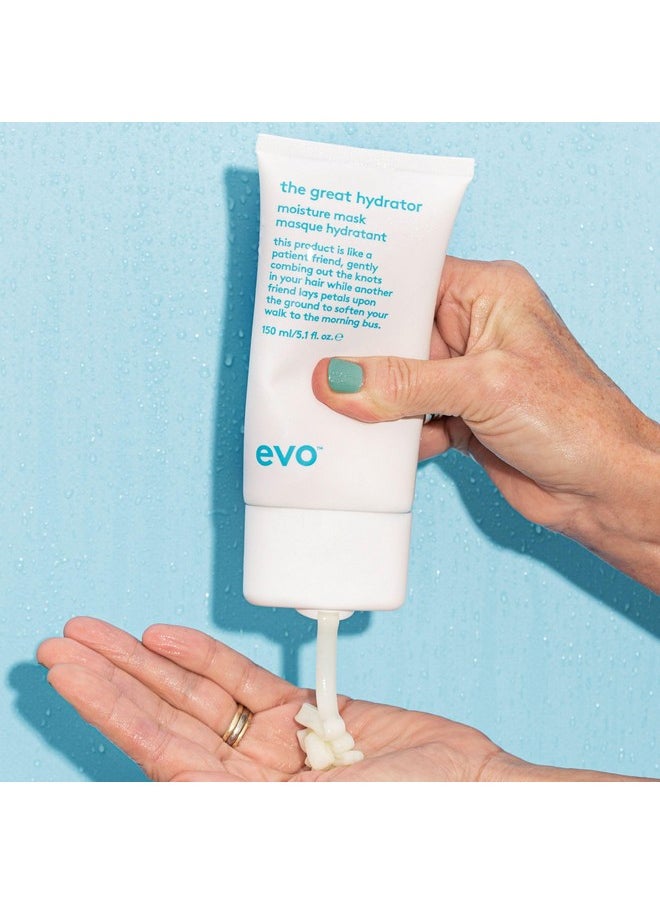 EVO The Great Hydrator Moisture Hair Mask - Moisturise, Add Softness & Shine, Nourishing & Hydrating Treatment for Dry Hair - 150ml / 5.1fl.oz