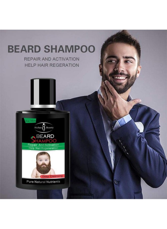 AICHUN BEAUTY Beard Hair Growth Shampoo Regeneration Repair and Activation Pure Natural Nutrients Rich in Vitamins Essence 100ml