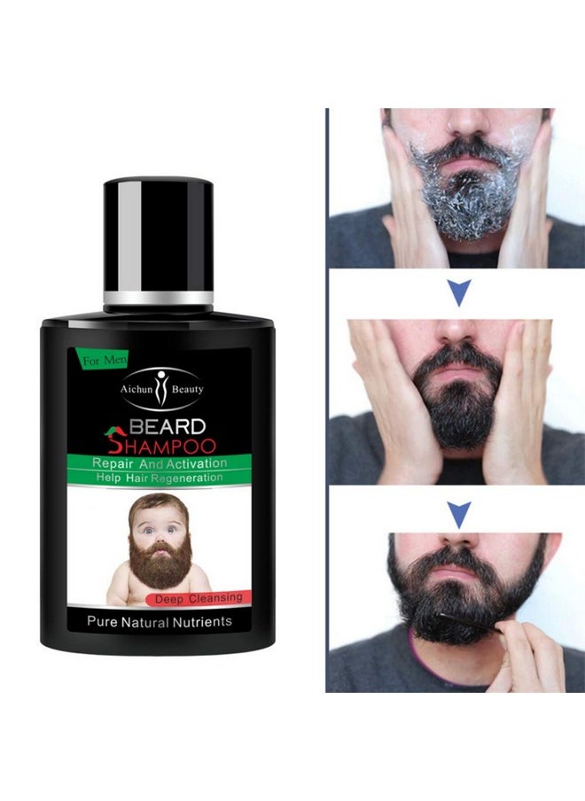 AICHUN BEAUTY Beard Hair Growth Shampoo Regeneration Repair and Activation Pure Natural Nutrients Rich in Vitamins Essence 100ml