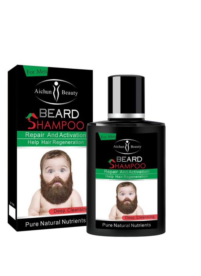 AICHUN BEAUTY Beard Hair Growth Shampoo Regeneration Repair and Activation Pure Natural Nutrients Rich in Vitamins Essence 100ml
