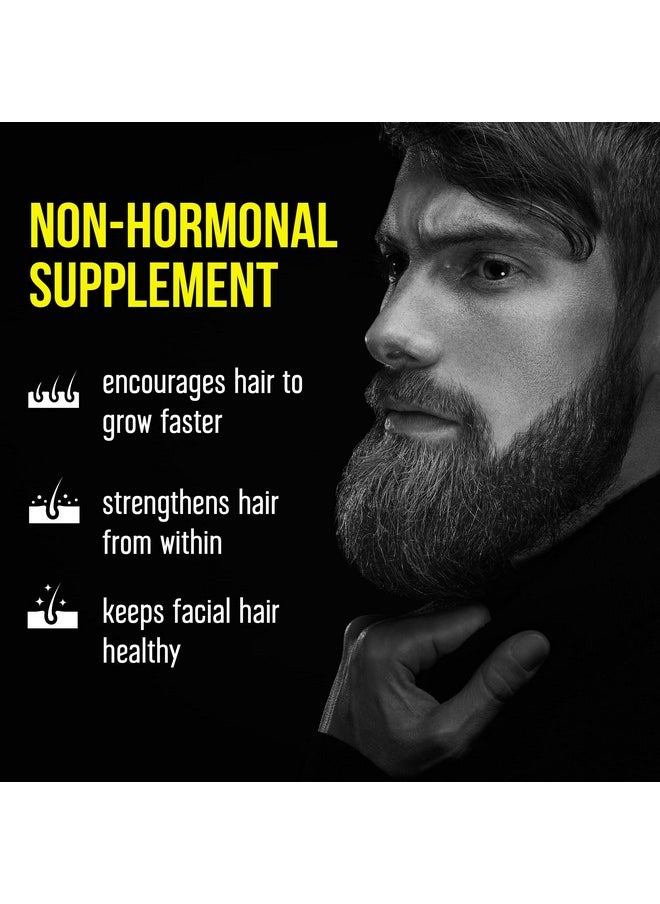 Beard Grow XL - Vegan Hair Growth Supplement for a Faster, Thicker, Fuller Beard - Enhances Your Grooming Kit