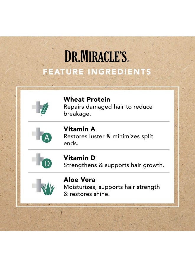 Dr. Miracle's Temple and Nape Gro Balm - For Healthy Hair Growth, Contains Wheat Protein, Aloe, Vitamin A, Vitamin D, Strengthens, Promotes Growth, 4 oz