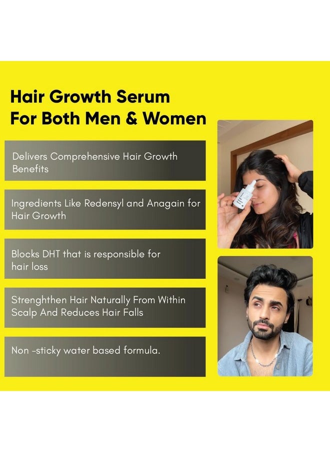 Masofta Hair Growth Serum with 3% Redensyl, 5% Capixyl, 4% Anagain, 3% Procapil & 3% Baicapil, Rosemary & Biotin For Hair fall Control & Promoting Hair Growth, For Both Men & Women, 30ML