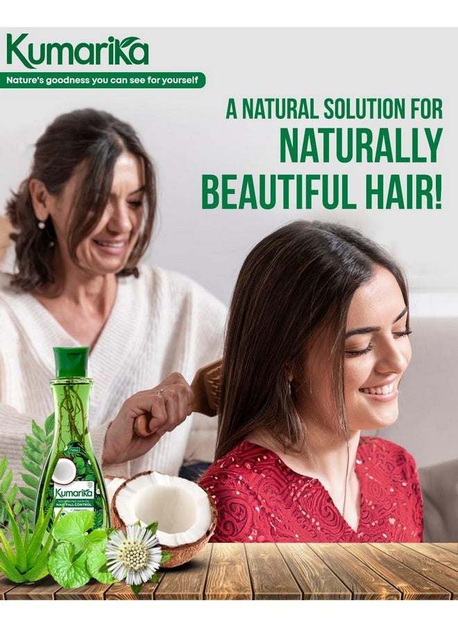 Kumarika Nourishing Hair Oil 6.76oz: Hair Fall Control, Growth Enhancer with Coconut Oil & Natural Extracts for Strong, Shiny Hair