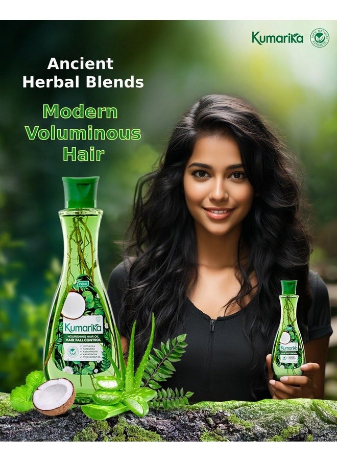 Kumarika Nourishing Hair Oil 6.76oz: Hair Fall Control, Growth Enhancer with Coconut Oil & Natural Extracts for Strong, Shiny Hair