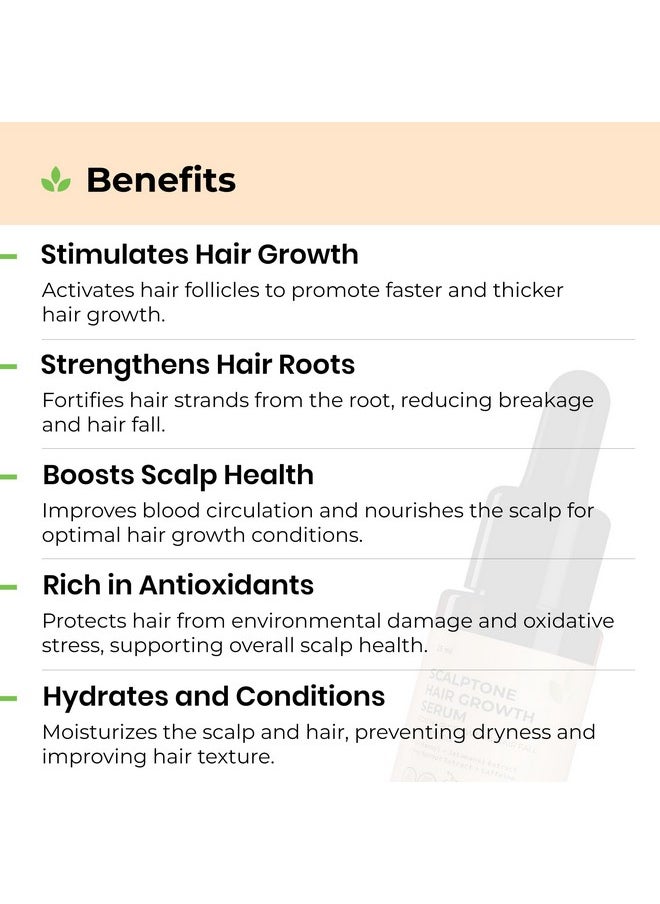 Avimee Herbal Scalptone Hair Growth Serum | Scientifically Proven Formula | Enriched with Nansyl & Green Tea Extract | For Hair Growth & Hair Fall Reduction | 25 ml