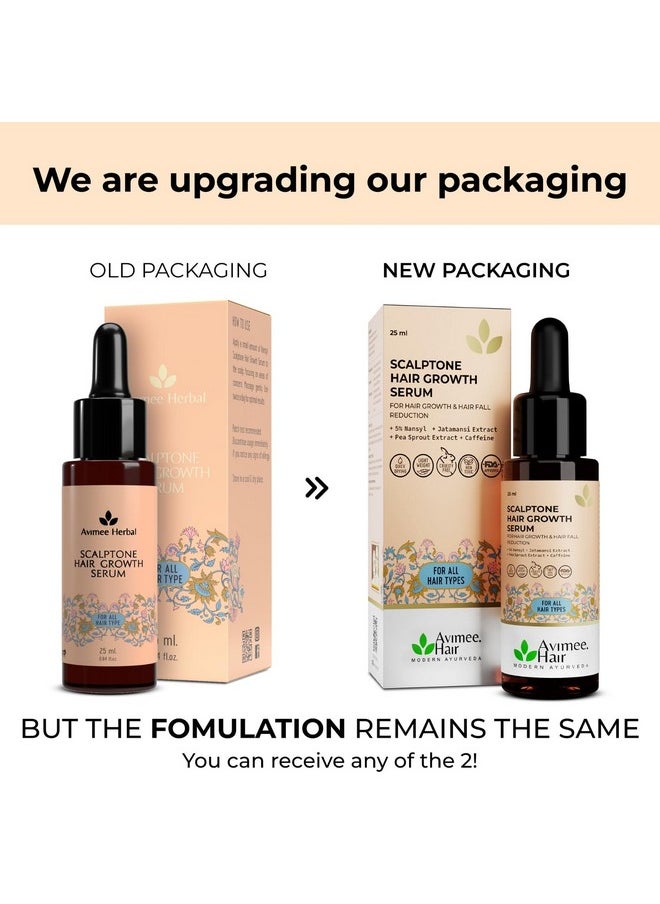 Avimee Herbal Scalptone Hair Growth Serum | Scientifically Proven Formula | Enriched with Nansyl & Green Tea Extract | For Hair Growth & Hair Fall Reduction | 25 ml