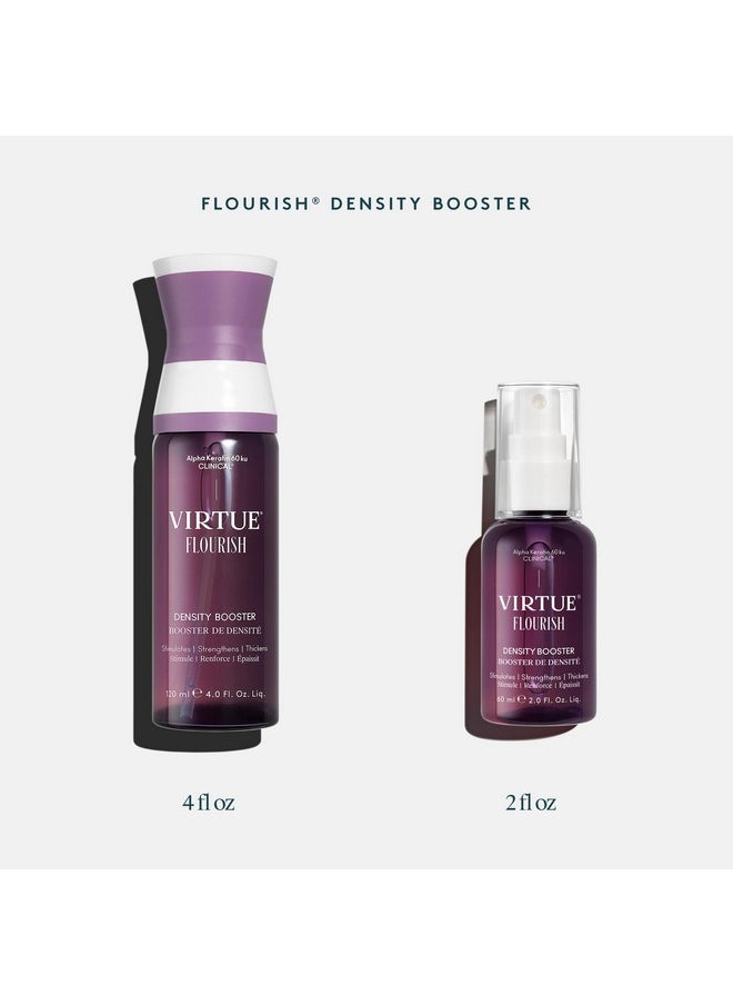 Virtue Flourish Hair Thinning Density Booster Spray Treatment, Hair Growth Product Thickens Hair, Sulfate Free, Color Safe