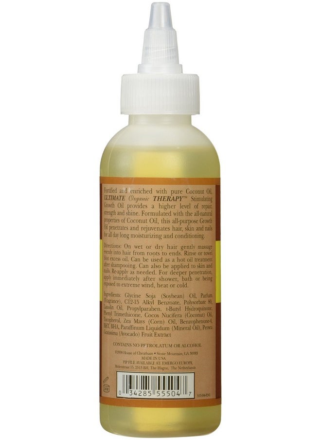 Originals by Africa's Best Therapy Coconut Oil Stimulating Growth Oil, Penetrates & Rejuvenates Hair, Skin and Nails For All Day Long Moisturizing and Conditioning, 4oz Bottle
