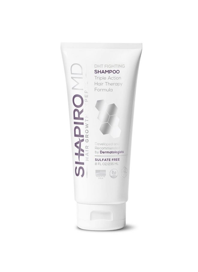 Shapiro MD Hair Growth Experts Hair Loss Shampoo | DHT Fighting Vegan Formula for Thinning Hair Developed by Dermatologists | Experience Healthier, Fuller and Thicker Looking Hair | 1 Month Supply
