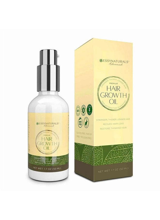 Essynaturals Hair Growth Oil with Biotin - Caffeine and Castor Oil for Fuller, Thicker, Longer Hair