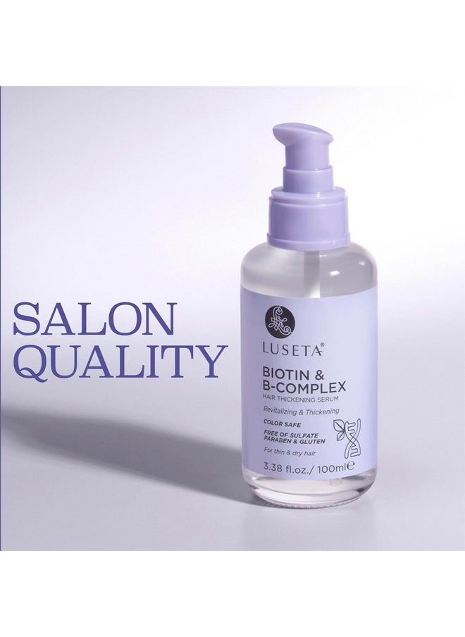 Luseta Biotin B-Complex Hair Oil Thickening & Strengthening for Thin and Dry Hair Promote Hair Growth 3.38oz