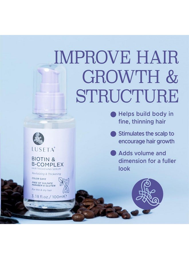 Luseta Biotin B-Complex Hair Oil Thickening & Strengthening for Thin and Dry Hair Promote Hair Growth 3.38oz