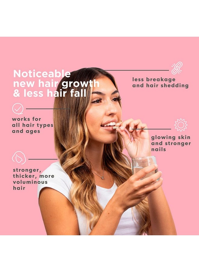 Naturenetics HairAnew Hair Growth Vitamins for Women & Men - Hair Vitamins For Faster Hair Growth & Thickness - Part of Proceeds go to Hair Loss Charity - Vegan Hair Supplement For Hair Skin Nails (1)