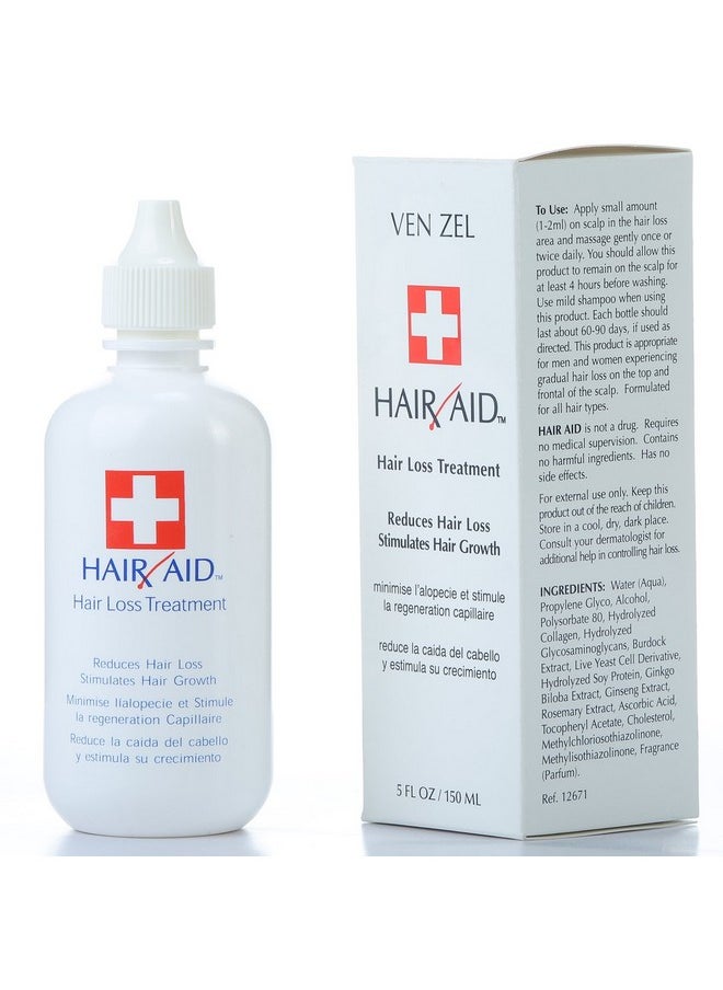 REXSOL Hair Aid Hair Loss Treatment | Stimulates Hair Growth | With pure Vitamin C & E | Yeast Cell Derivatives | Ginseng, Rosemary, Burdock & Ginkgo Biloba Extract. (150 ml / 5 fl oz)