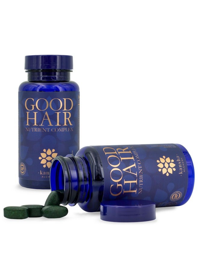 Kansha Alchemy Good Hair Growth Vitamins with Biotin for Longer, Thicker Hair - Ideal for All Hair Types - Plus DHT Blocker & Saw Palmetto, 60 Tabs