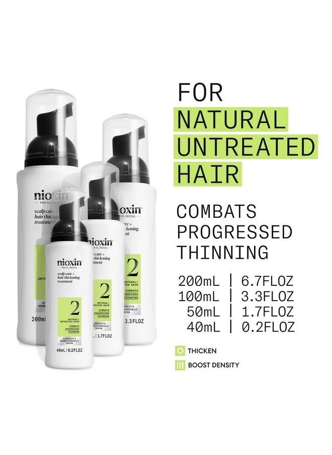 Nioxin Scalp + Hair Thickening System 2 Leave on Treatment, For Natural Hair with Progressed Thinning, 6.8 oz (Packaging May Vary)