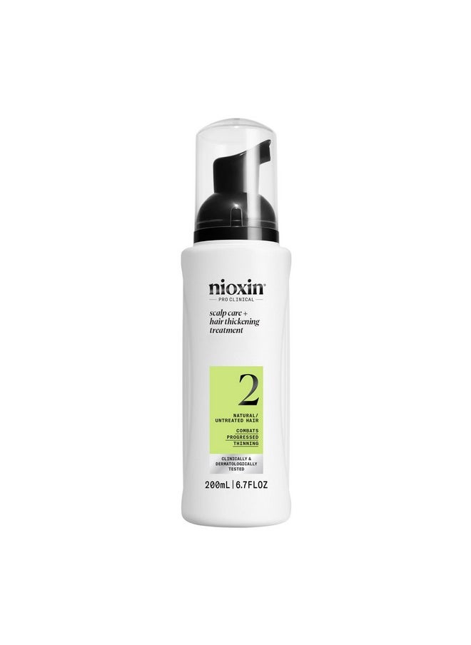 Nioxin Scalp + Hair Thickening System 2 Leave on Treatment, For Natural Hair with Progressed Thinning, 6.8 oz (Packaging May Vary)