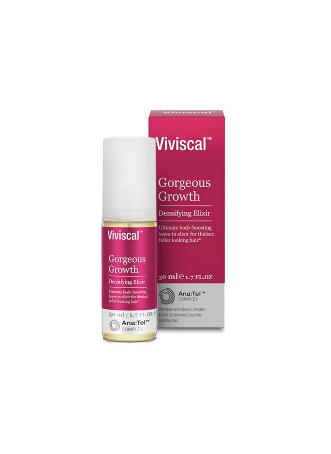 Viviscal Gorgeous Growth Densifying Leave-in Elixir for Thicker, Fuller Hair | Ana:Tel Proprietary Complex with Keratin, Biotin, Zinc | 1.7 Ounce