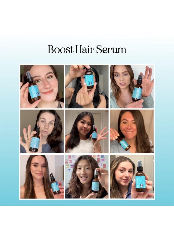 Biotin Hair Growth Serum - Rosemary Hair Thickening Serum with Peppermint Caffeine and Black Castor Oil for Hair Growth - Volumizing Hair Serum for Hair Growth for Men & Women - Vegan & Cruelty Free