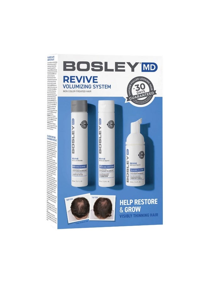 BosleyMD BosRevive KIT for Visible Hair Thinning (Non Color-Treated), Starter Size (30 Days)