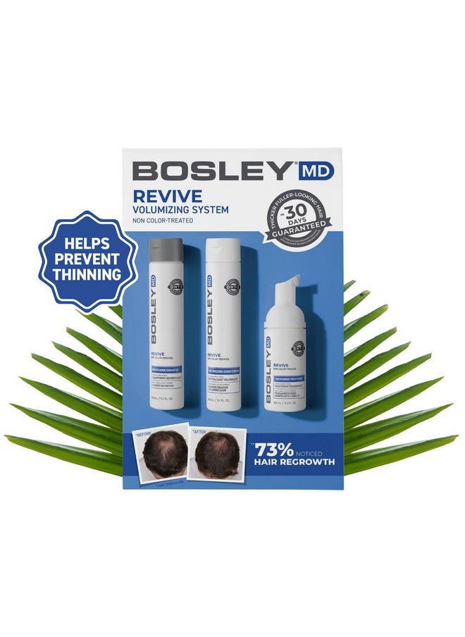 BosleyMD BosRevive KIT for Visible Hair Thinning (Non Color-Treated), Starter Size (30 Days)
