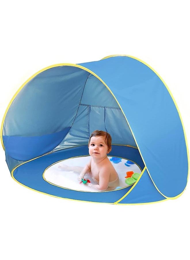 Baby Beach Tent with Pool, Pop Up Portable Baby Shade Canopy 50+ UPF UV Protection Sun Shelter Summer Outdoor Tent