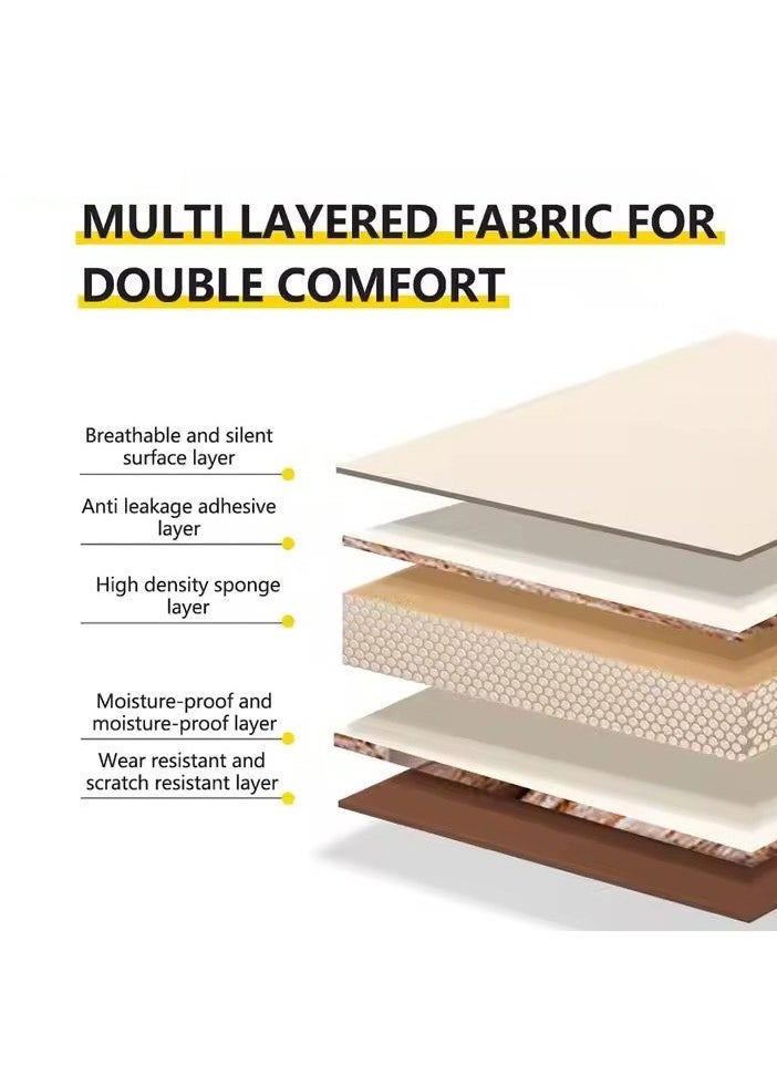 Self-Inflating Camping Sleeping Mat with Pillow, Ultra-Light Foam Mattress, Beige
