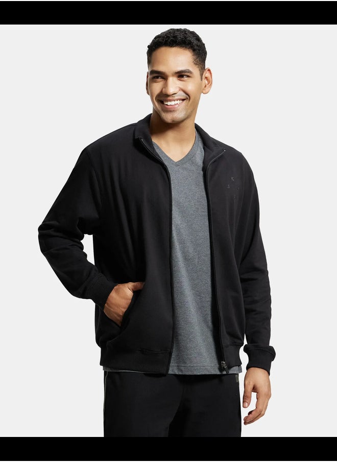 Jockey 2730 Super Combed Cotton French Terry Fabric Men's Regular Jacket with  Convenient Pockets