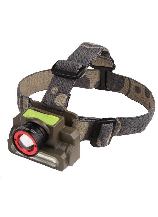 DOCOSS-2 in 1 -Zoomable Ultra Bright Waterproof Cree Rechargeable Headlamp Headlight Head torch Weatherproof LED Flash Light Spotlight Rechargable for Camping Cycling Caving Hiking Hunting Trekking