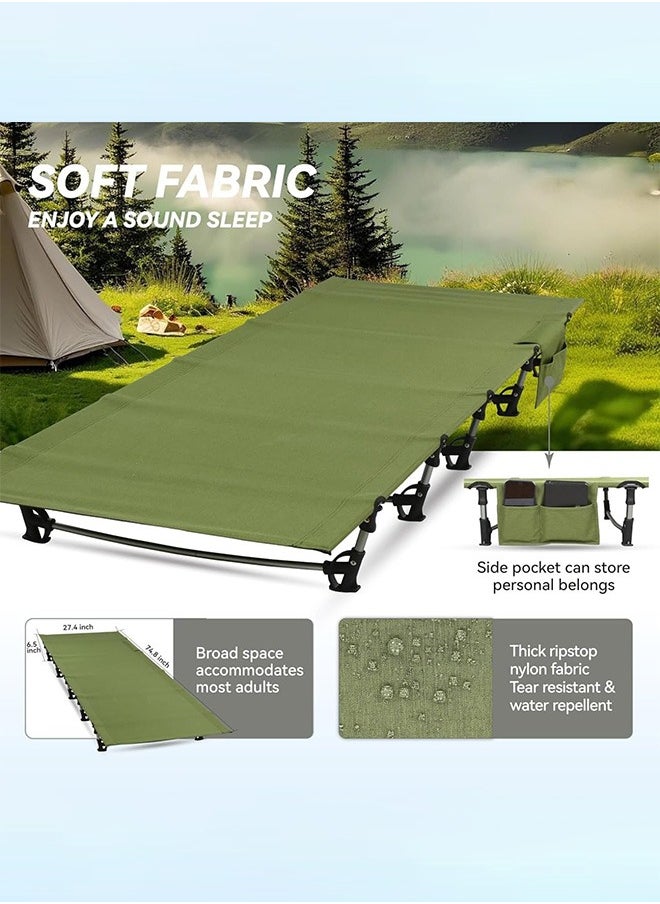 Ultralight Folding Tent Camping Cot Bed - Portable, Lightweight Sleeping Solution for Outdoor Adventures, Hiking, and Camping