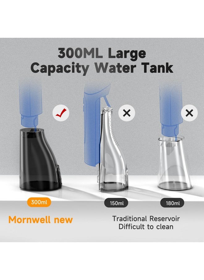 Water Flossers for Teeth, 300ML Cordless Water Flosser, Mornwell 3s Pressure Crescendo Oral Irrigator, Professional Rechargeable Portable Water Flosser