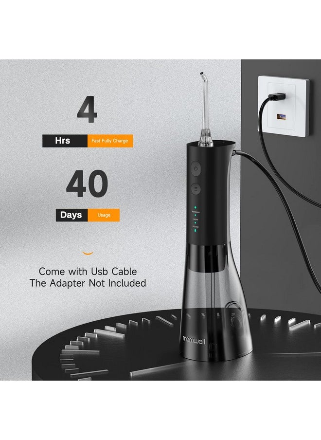 Water Flossers for Teeth, 300ML Cordless Water Flosser, Mornwell 3s Pressure Crescendo Oral Irrigator, Professional Rechargeable Portable Water Flosser