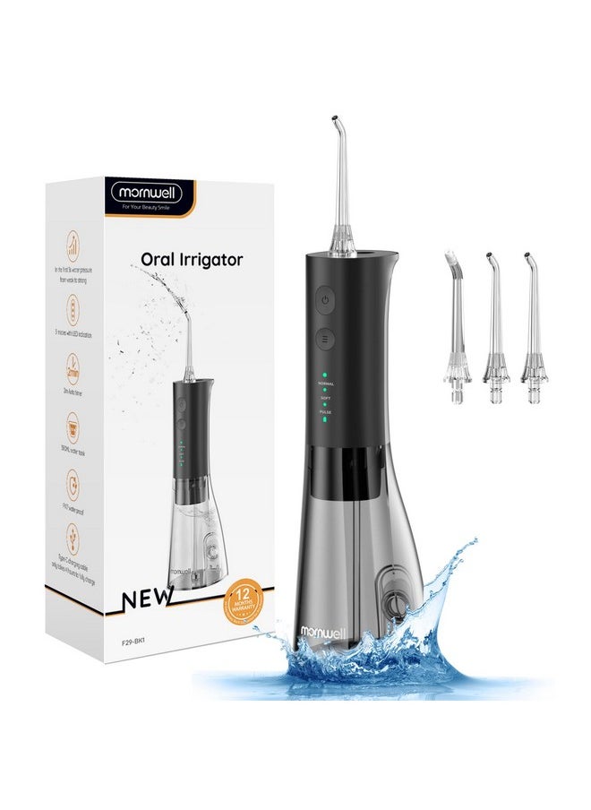 Water Flossers for Teeth, 300ML Cordless Water Flosser, Mornwell 3s Pressure Crescendo Oral Irrigator, Professional Rechargeable Portable Water Flosser