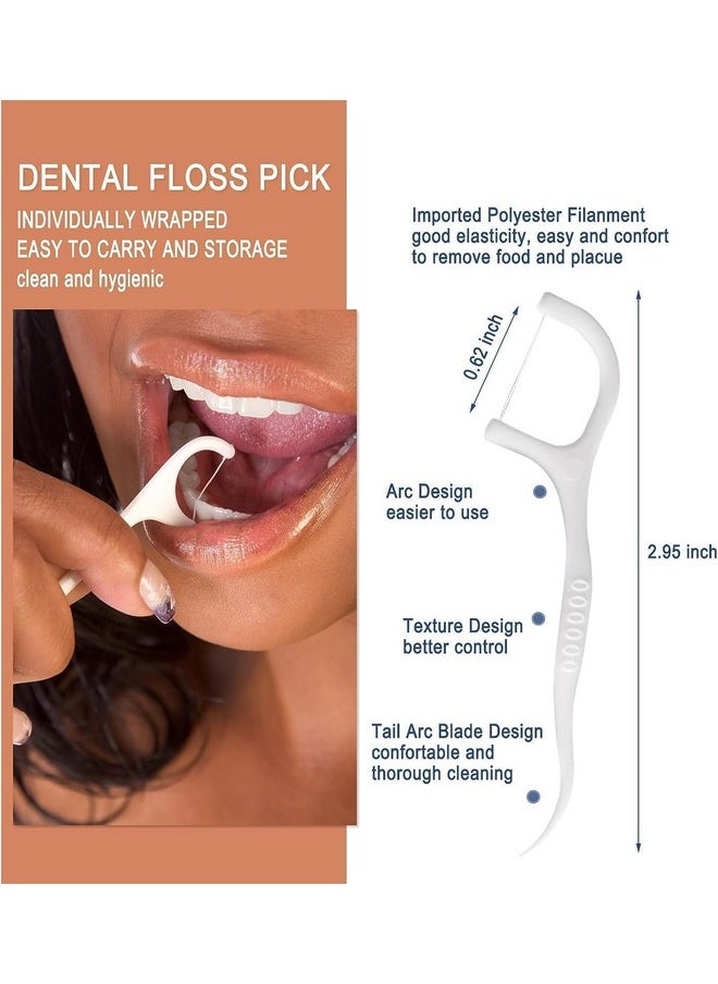 Dental Floss Picks Individually Wrapped, Travel Dental Floss, Unflavored Floss Picks, Dental Flossers, Floss Sticks, Tooth Floss, Dental Picks Disposable (600 Count)