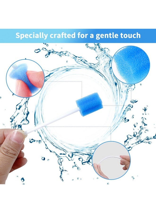 50 Pieces Disposable Oral Swabs Bulk Mouth Sponge Stick Swabsticks Unflavored for Elderly Kids Adults Mouth & Gum Cleaning