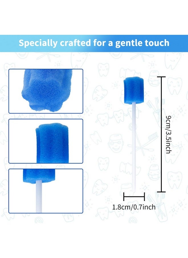 50 Pieces Disposable Oral Swabs Bulk Mouth Sponge Stick Swabsticks Unflavored for Elderly Kids Adults Mouth & Gum Cleaning