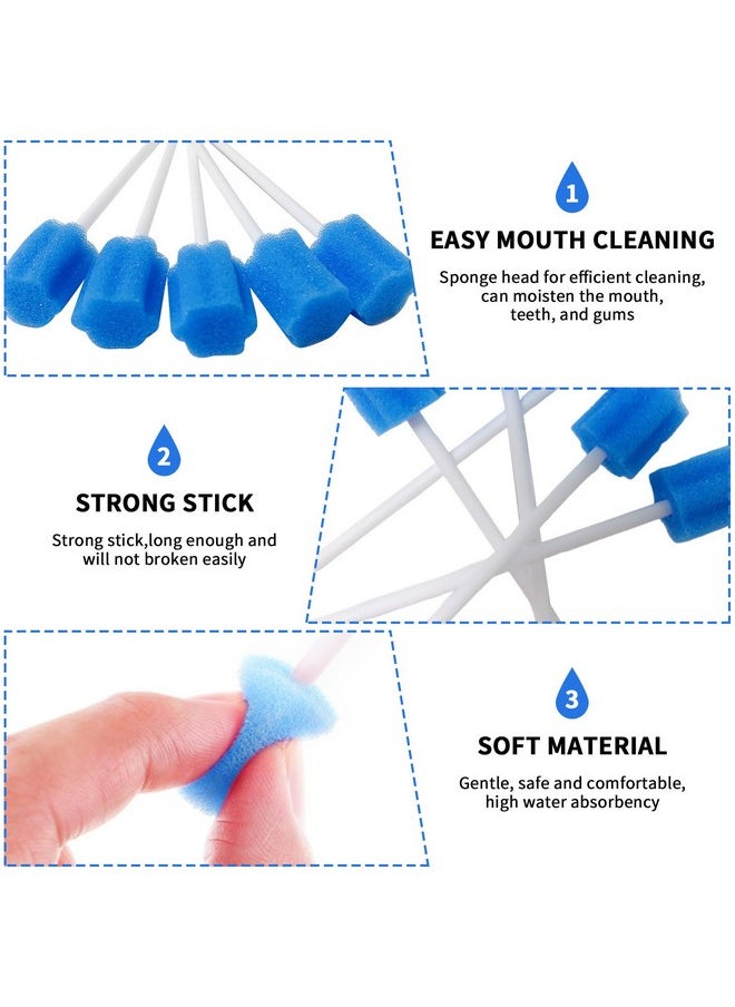 50 Pieces Disposable Oral Swabs Bulk Mouth Sponge Stick Swabsticks Unflavored for Elderly Kids Adults Mouth & Gum Cleaning